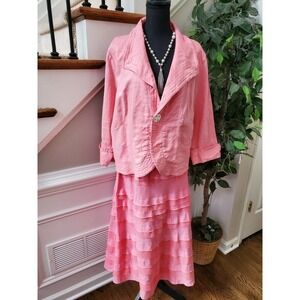 Two Wishes Ladies Linen Skirt Set Size XL